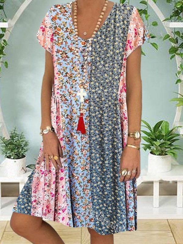 Loose Casual Disty Floral Dress